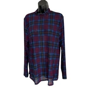 Torrid Mesh Mock Neck Long Sleeve Top Size 3